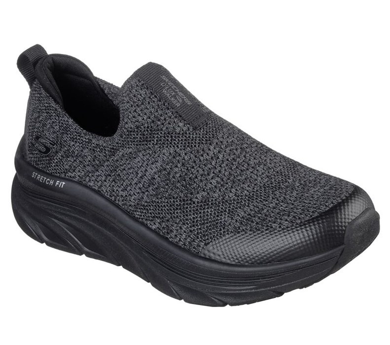 Skechers Dam Svarta Sneakers - Relaxed Fit: D'lux Walker - Quick Upgrade - Sverige (KOPAN-9581)